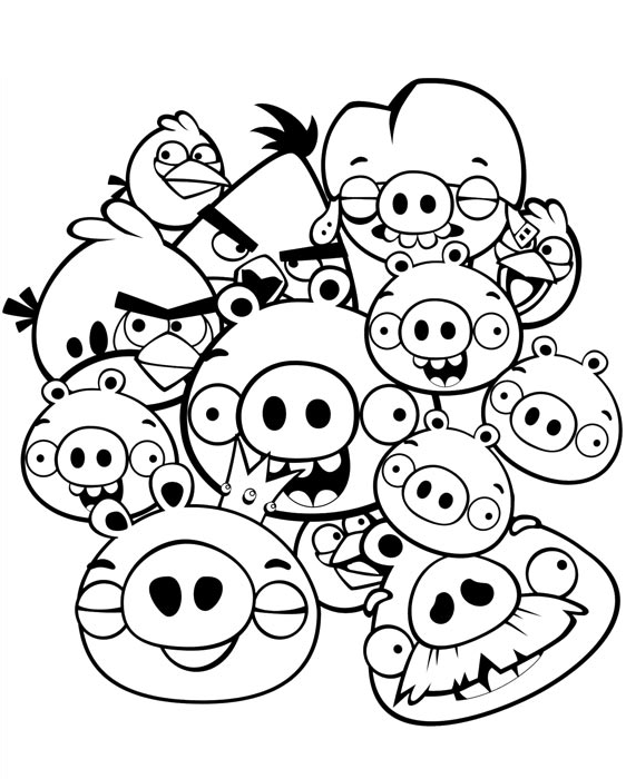 tranh tô màu Tô Màu Angry Birds