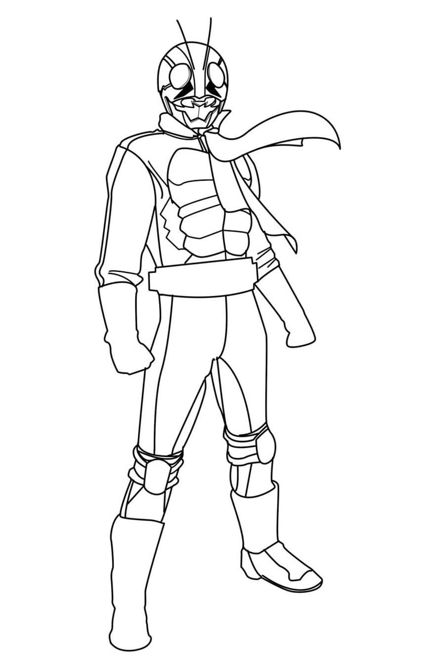 tranh tô màu Tô Màu Kamen Rider