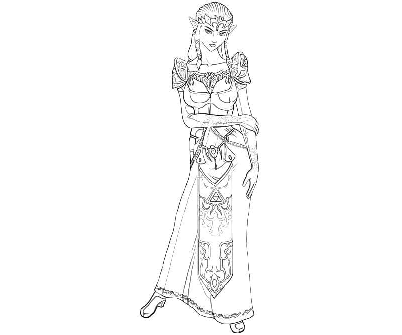 tranh tô màu Tô Màu Công Chúa Zelda