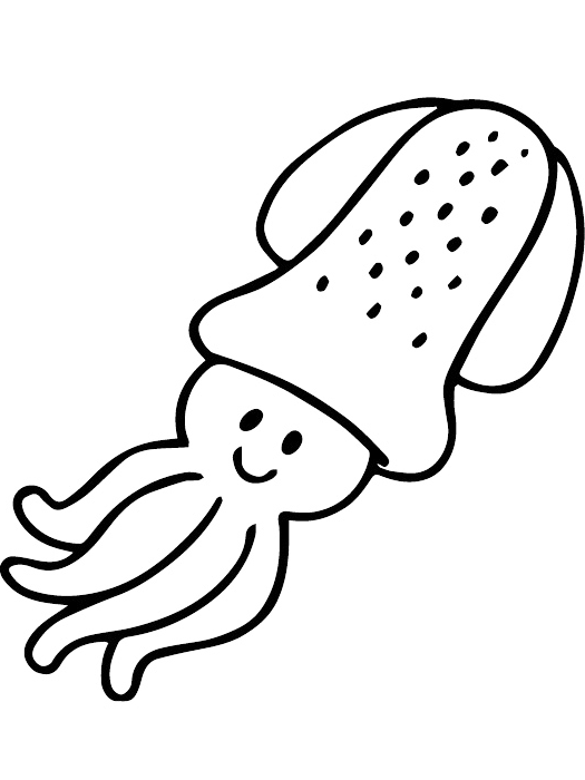 tranh tô màu Tô Màu Con Mực