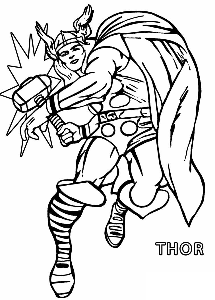 tranh tô màu Tô Màu Thần Sấm Thor