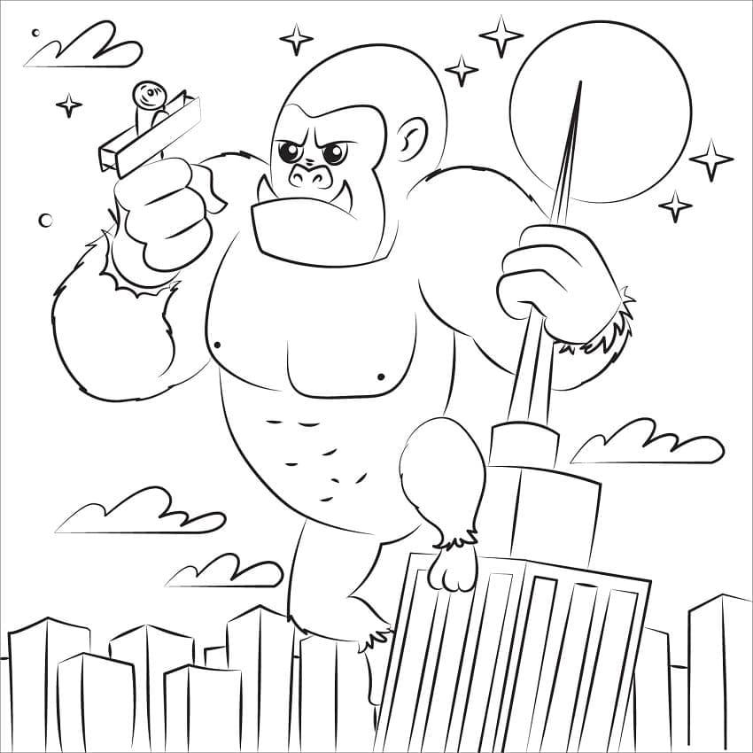 tranh tô màu Tô Màu King Kong
