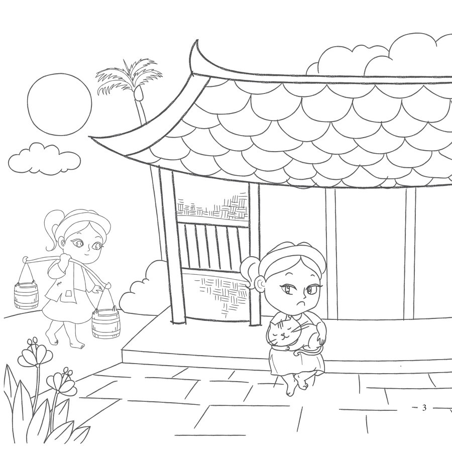 tranh tô màu Tô Màu Truyện Cổ Tích Tấm Cám