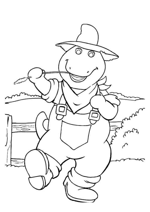 tranh tô màu Tô Màu Barney và Những Người Bạn