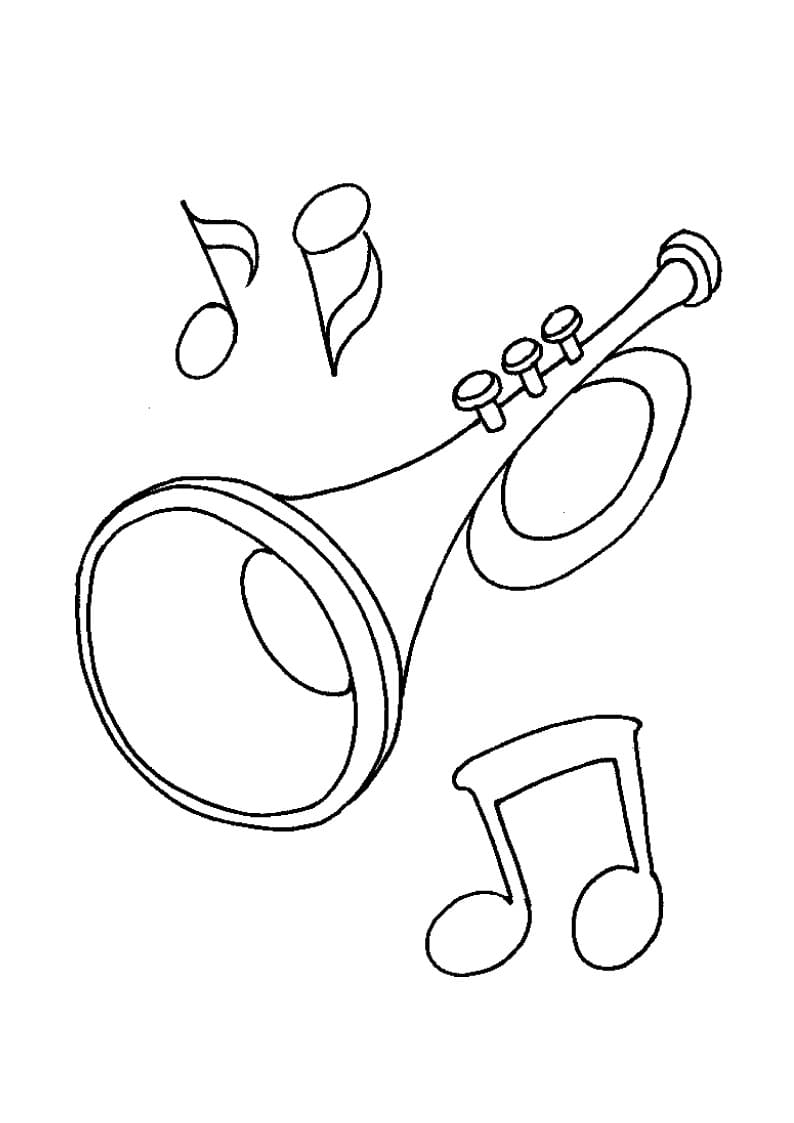tranh tô màu Tô Màu Kèn Trumpet