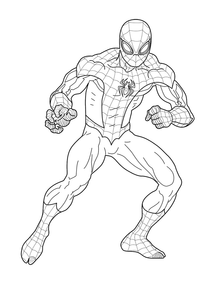 tranh tô màu Tô Màu Người Nhện Spider Man