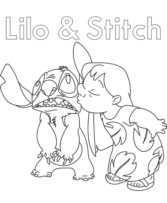 tranh tô màu Tô màu Lilo và Stitch