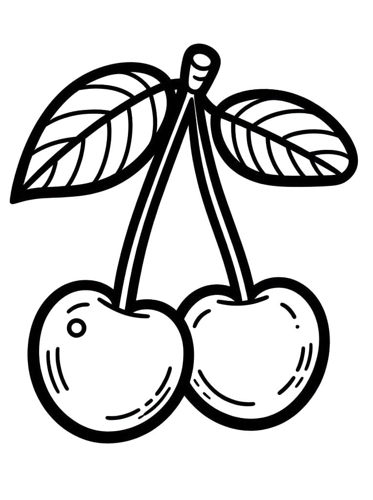 tranh tô màu Tô Màu Quả Cherry