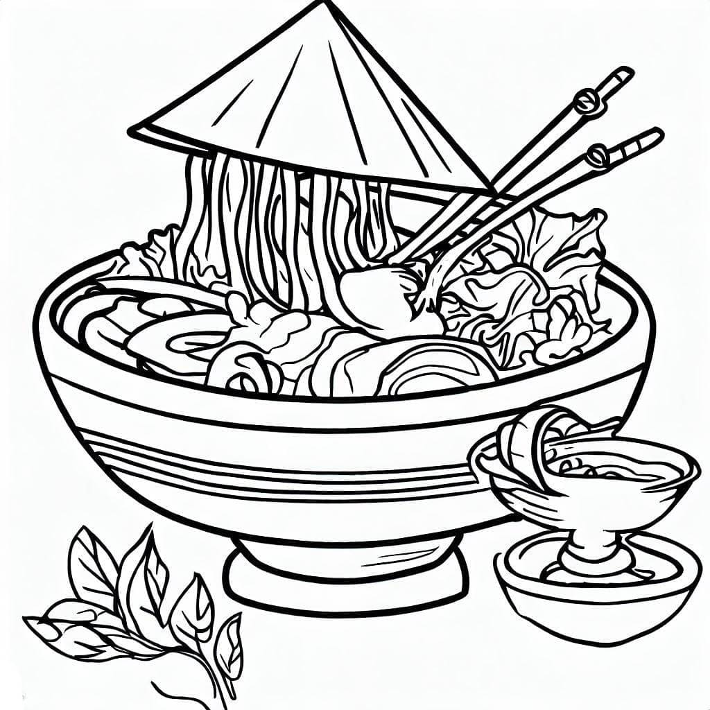 tranh tô màu Tô Màu Phở