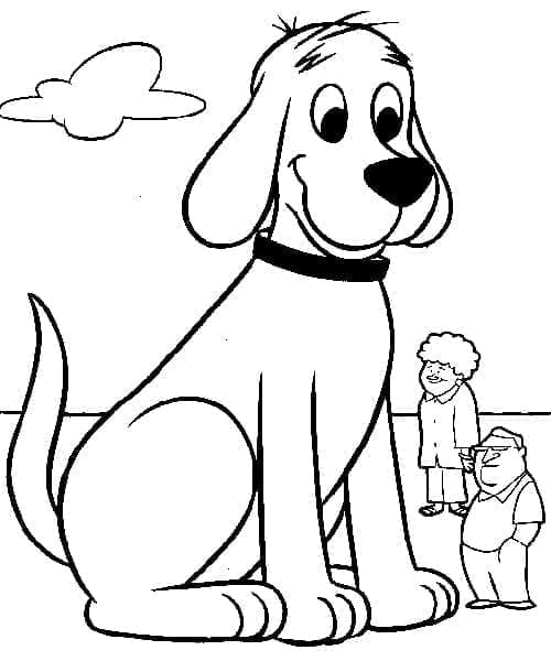 tranh tô màu Tô Màu Chú Chó Clifford