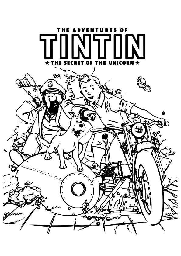 tranh tô màu Tô Màu Những Cuộc Phiêu Lưu Của Tintin