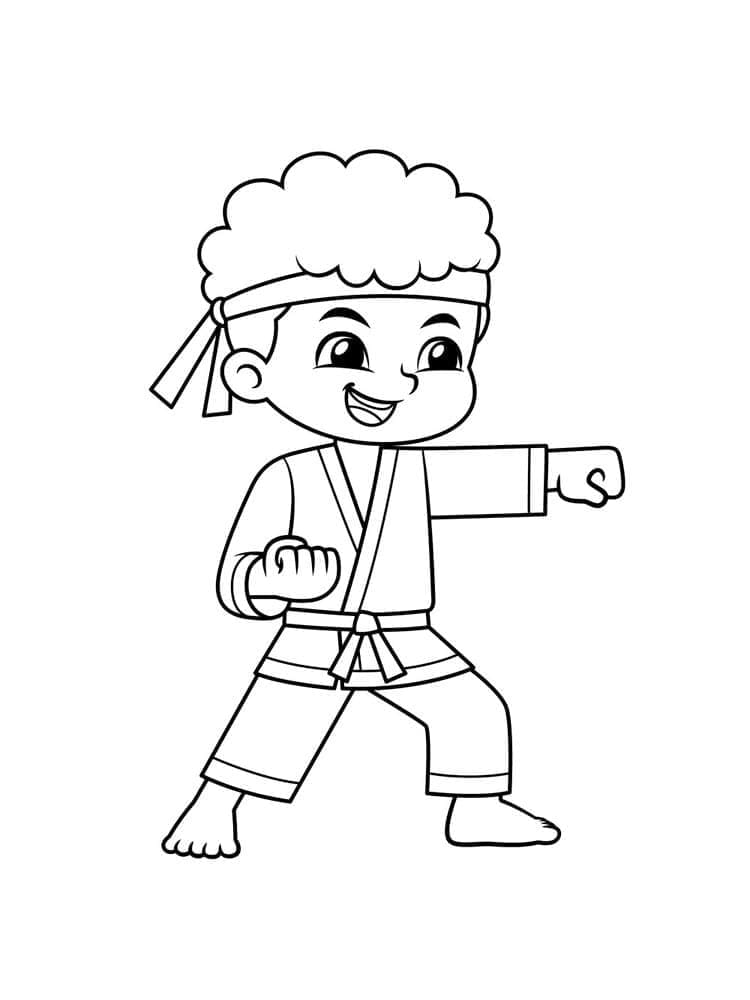 tranh tô màu Tô Màu Karate