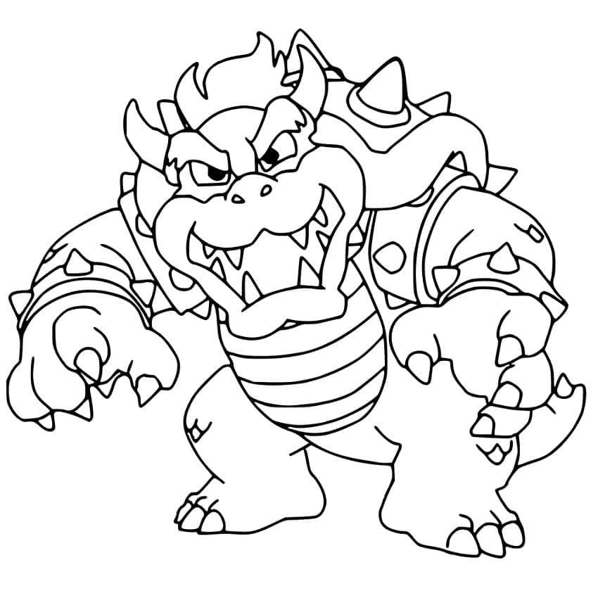tranh tô màu Tô Màu Bowser