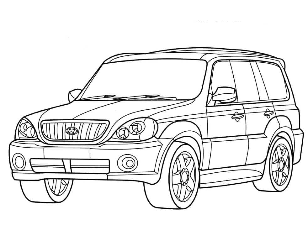 tranh tô màu Tô Màu Xe Hyundai