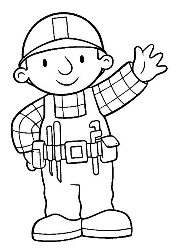 tranh tô màu Tô Màu Chàng Thợ Xây Bob