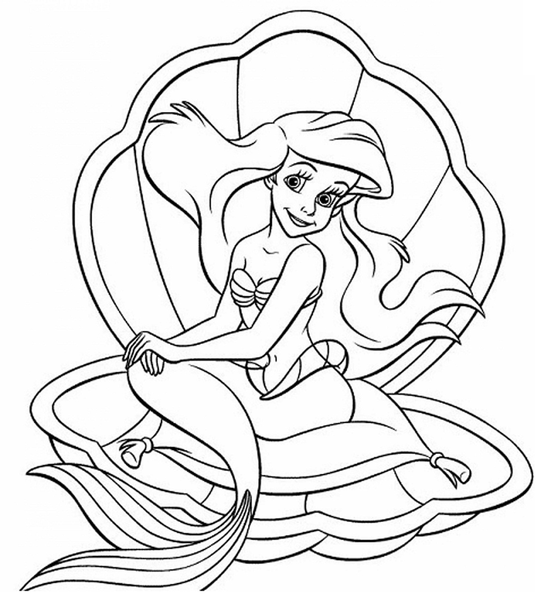 tranh tô màu Tô Màu Công Chúa Ariel