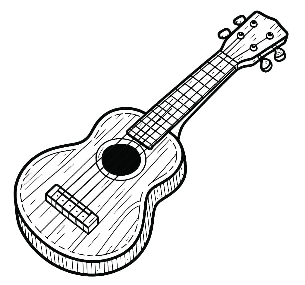 tranh tô màu Tô Màu Đàn Ukulele