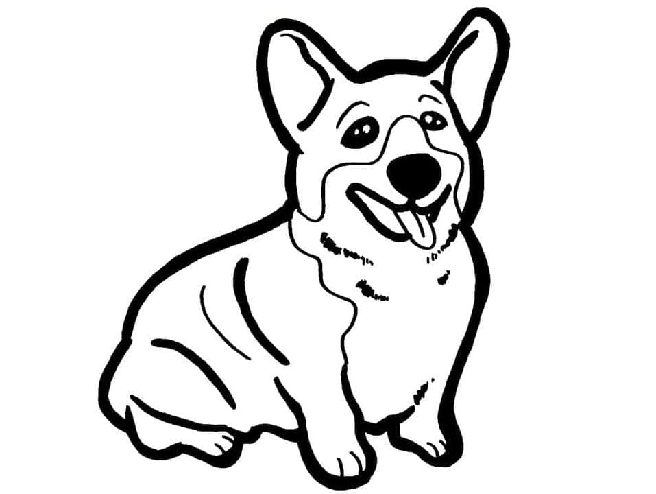 tranh tô màu Tô Màu Chó Corgi