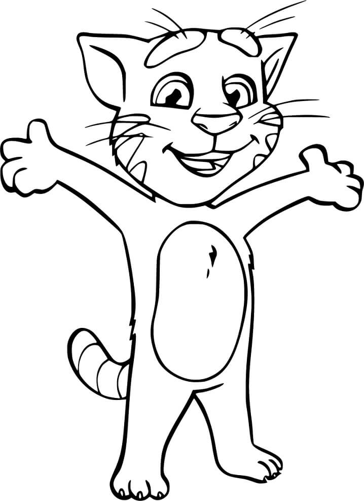 tranh tô màu Tô Màu Talking Tom