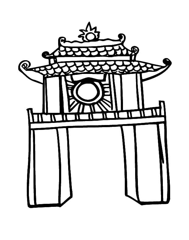tranh tô màu Tô Màu Văn Miếu Quốc Tử Giám