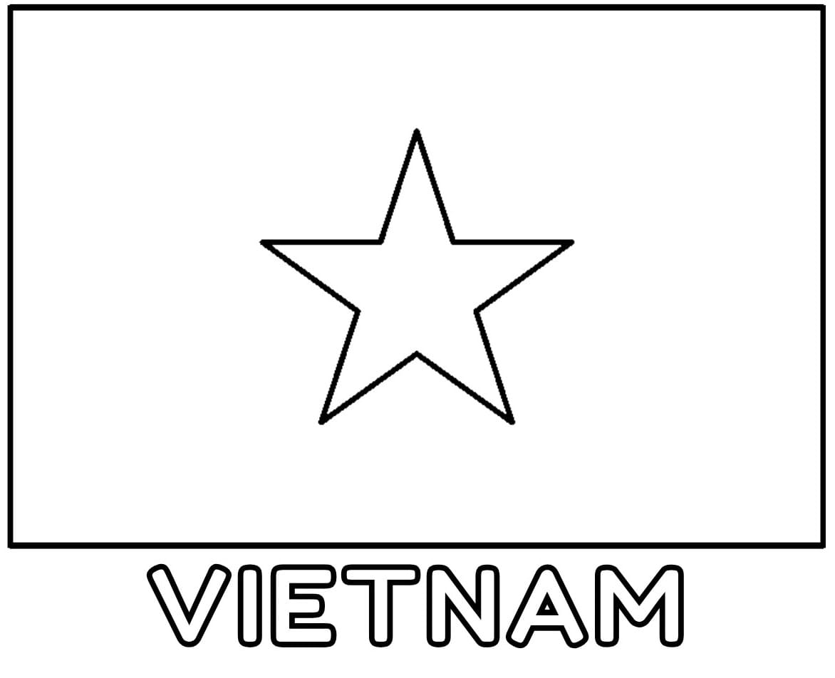 tranh tô màu Tô Màu Lá Cờ Việt Nam