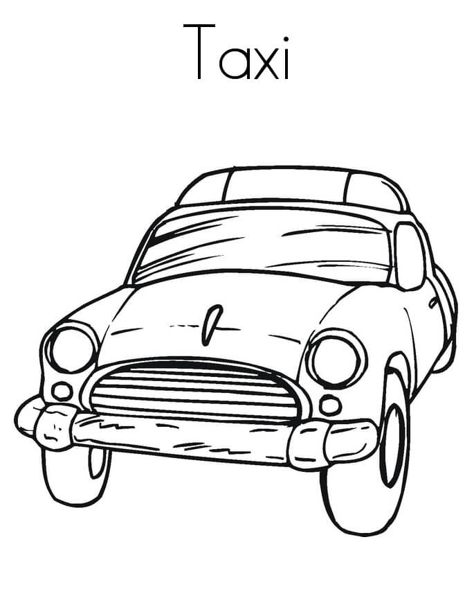 tranh tô màu Tô Màu Xe Taxi