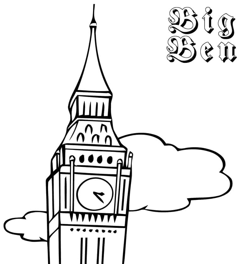 tranh tô màu Tô Màu Tháp Big Ben