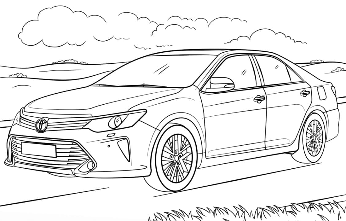 tranh tô màu Tô Màu Xe Toyota