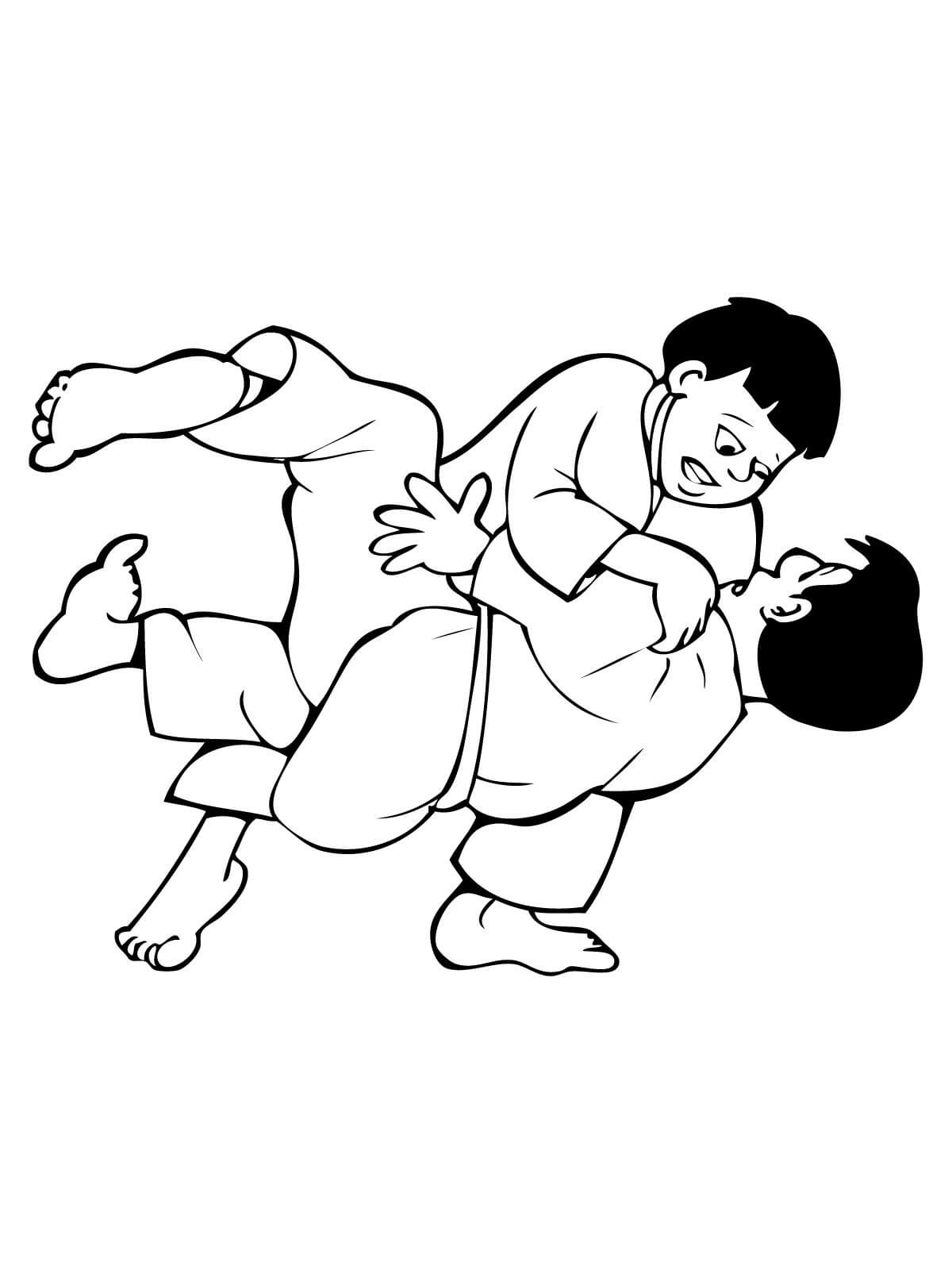 tranh tô màu Tô Màu Đấu Vật