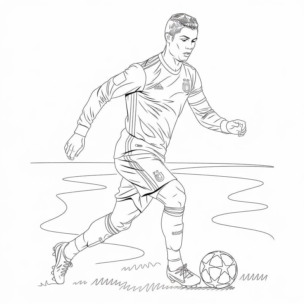 tranh tô màu Tô Màu Cristiano Ronaldo