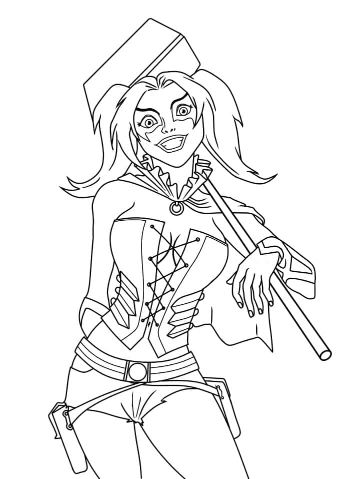 tranh tô màu Tô Màu Harley Quinn