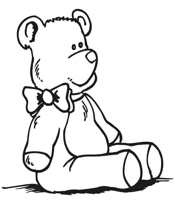 tranh tô màu Tô Màu Gấu Teddy (Teddy Bear)