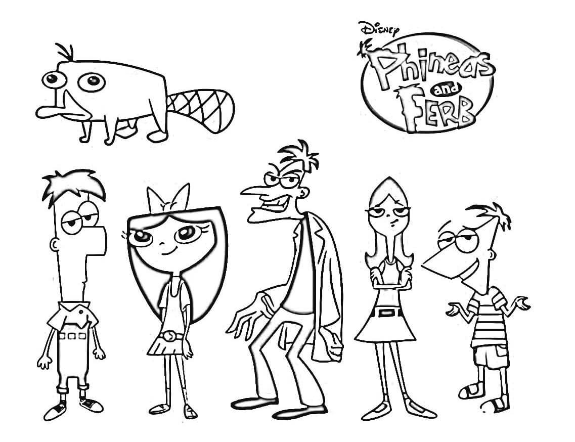tranh tô màu Tô Màu Phineas and Ferb