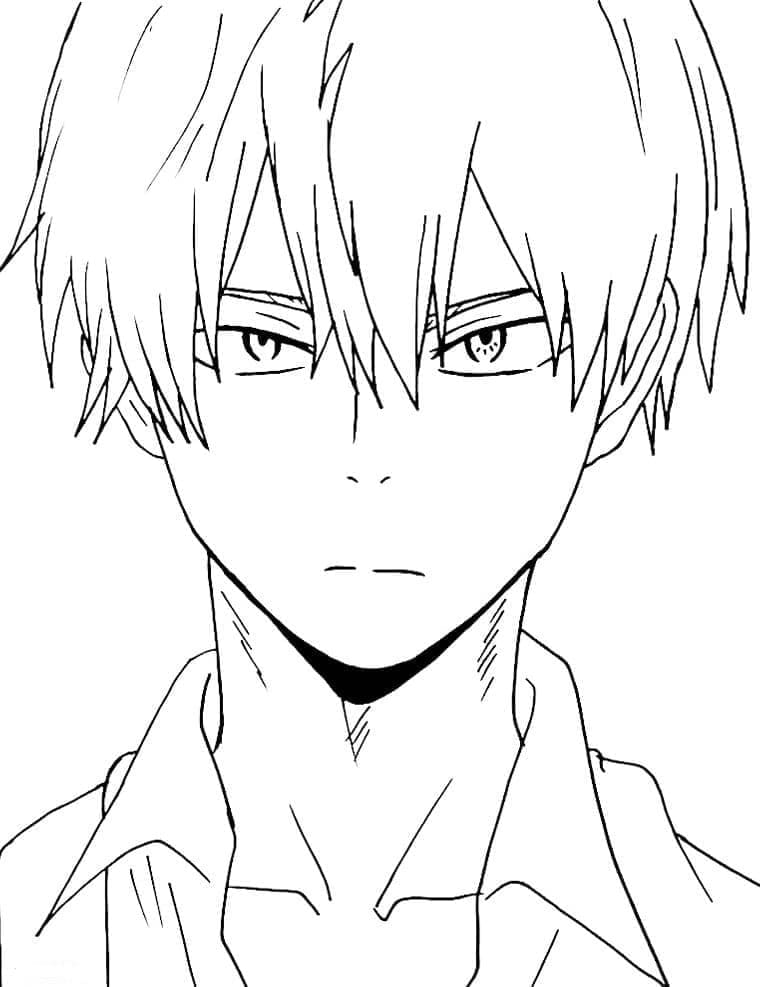 tranh tô màu Tô Màu Todoroki Shoto