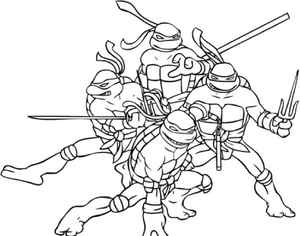tranh tô màu Tô Màu Ninja Rùa