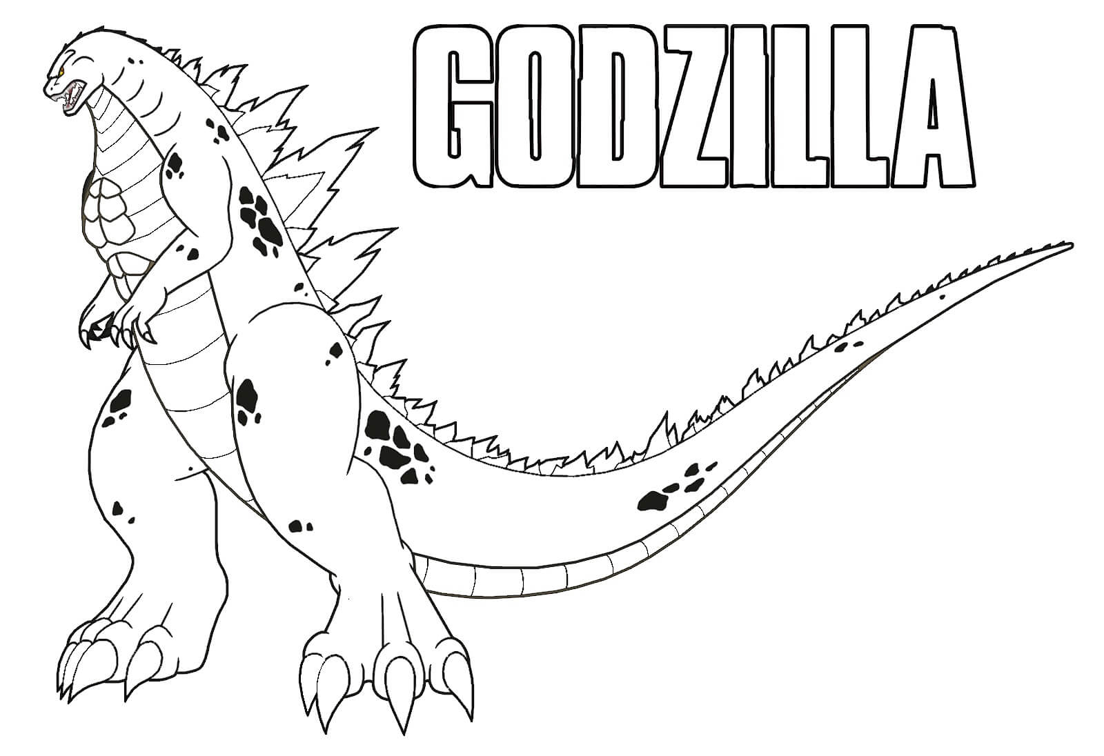 tranh tô màu Tô Màu Godzilla