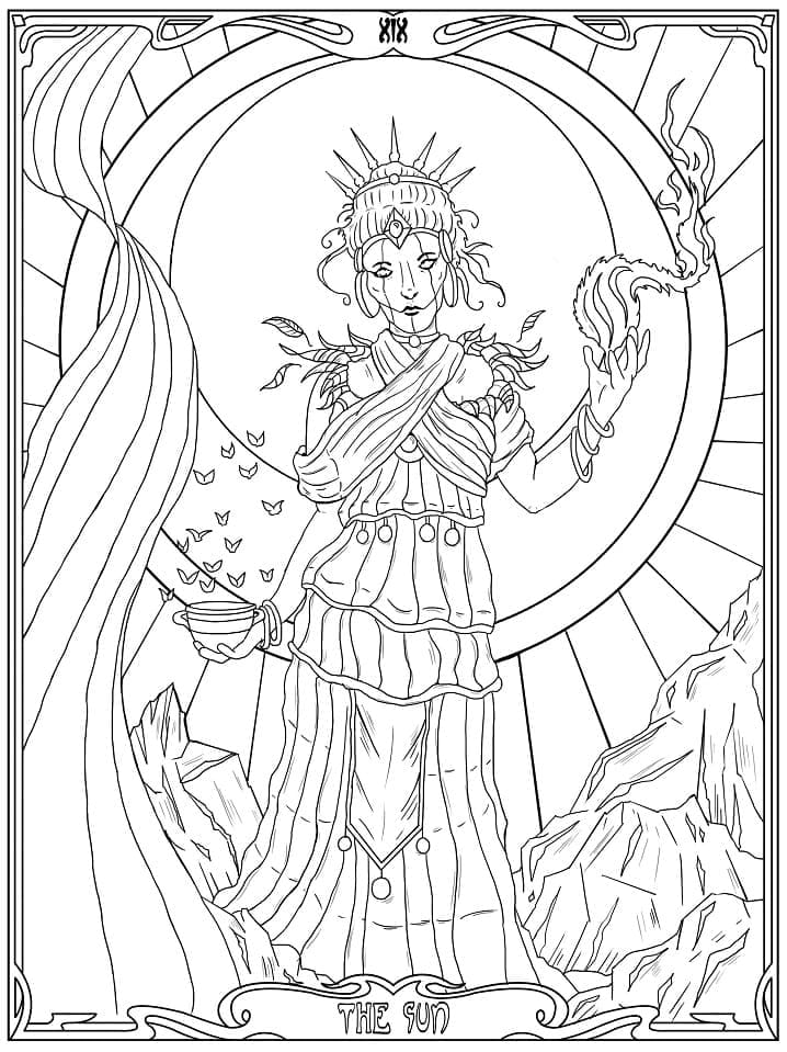 tranh tô màu Tô Màu Bài Tarot
