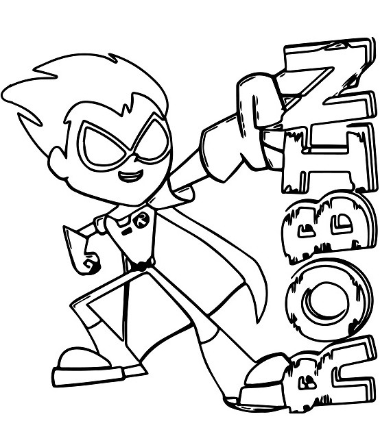 tranh tô màu Tô Màu Teen Titans