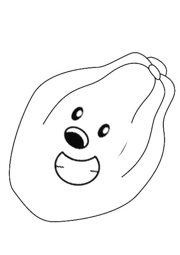 tranh tô màu Tô Màu Quả Đu Đủ