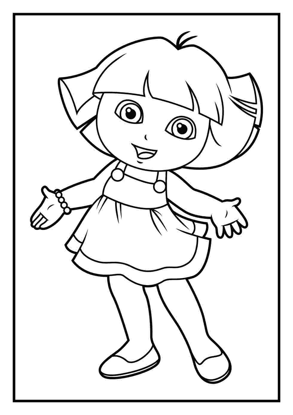 tranh tô màu Tô Màu Nhà thám hiểm Dora