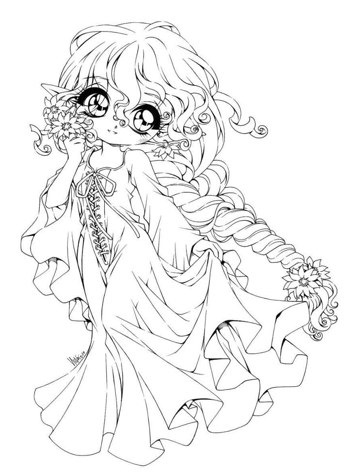 tranh tô màu Tô Màu Chibi