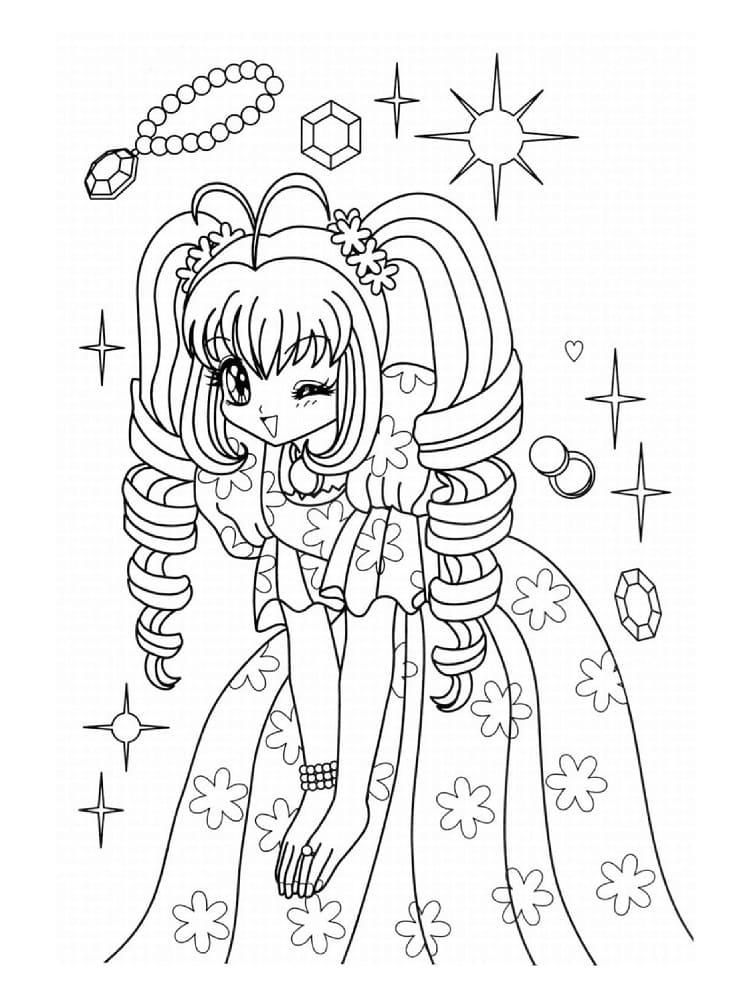 tranh tô màu Tô Màu Anime Cute