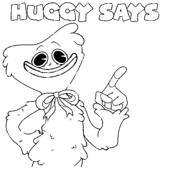 tranh tô màu Tô Màu Huggy Wuggy