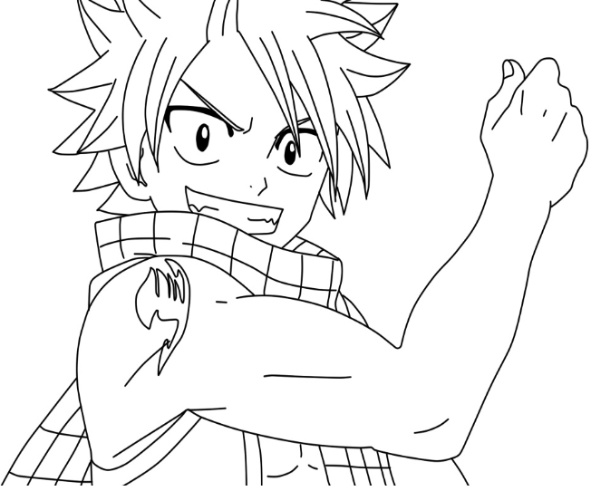tranh tô màu Tô Màu Natsu