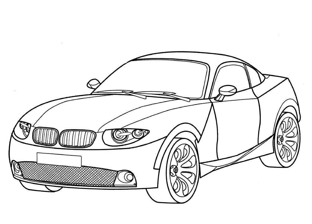 tranh tô màu Tô Màu Xe Ô Tô BMW
