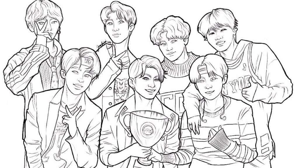 tranh tô màu Tô Màu BTS