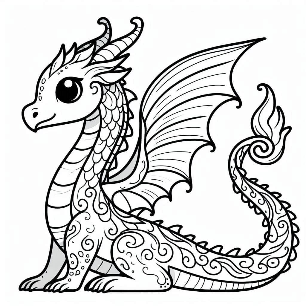 tranh tô màu Tô Màu Con Rồng