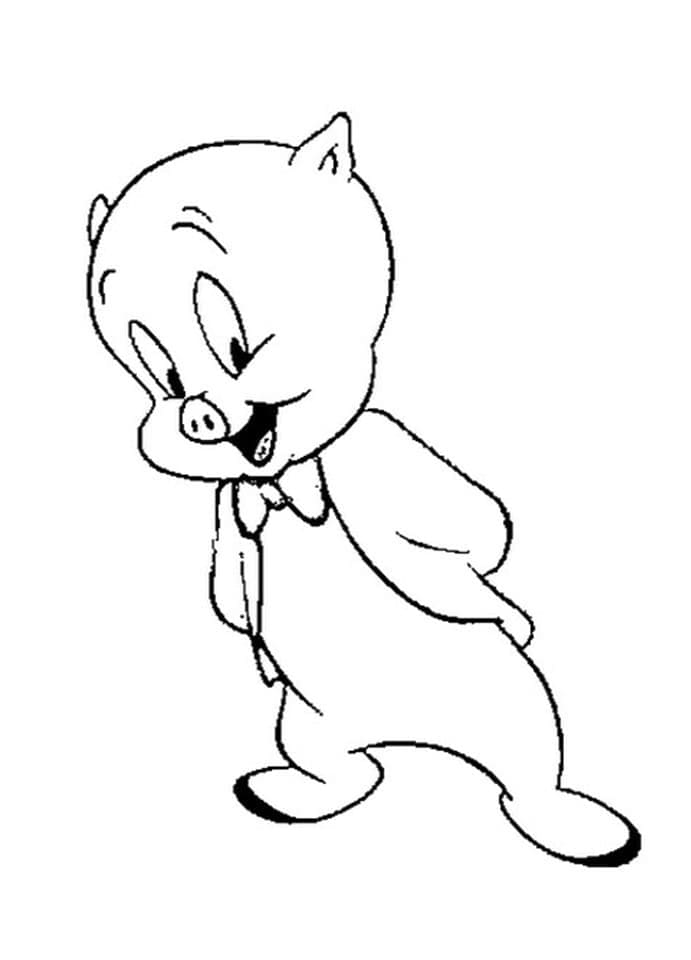 tranh tô màu Tô Màu Heo Porky