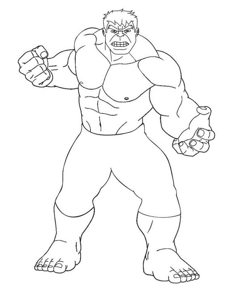 tranh tô màu Tô Màu Người Khổng Lồ Xanh Hulk