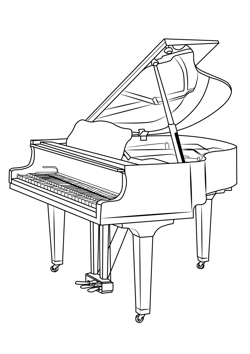 tranh tô màu Tô Màu Đàn Piano
